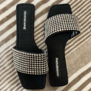 anya crystal slide sandal